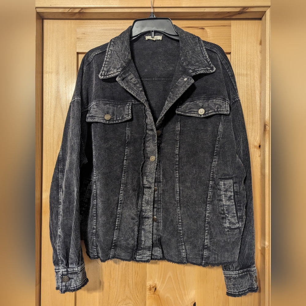 Charcoal Grey / Black Corduroy Jacket